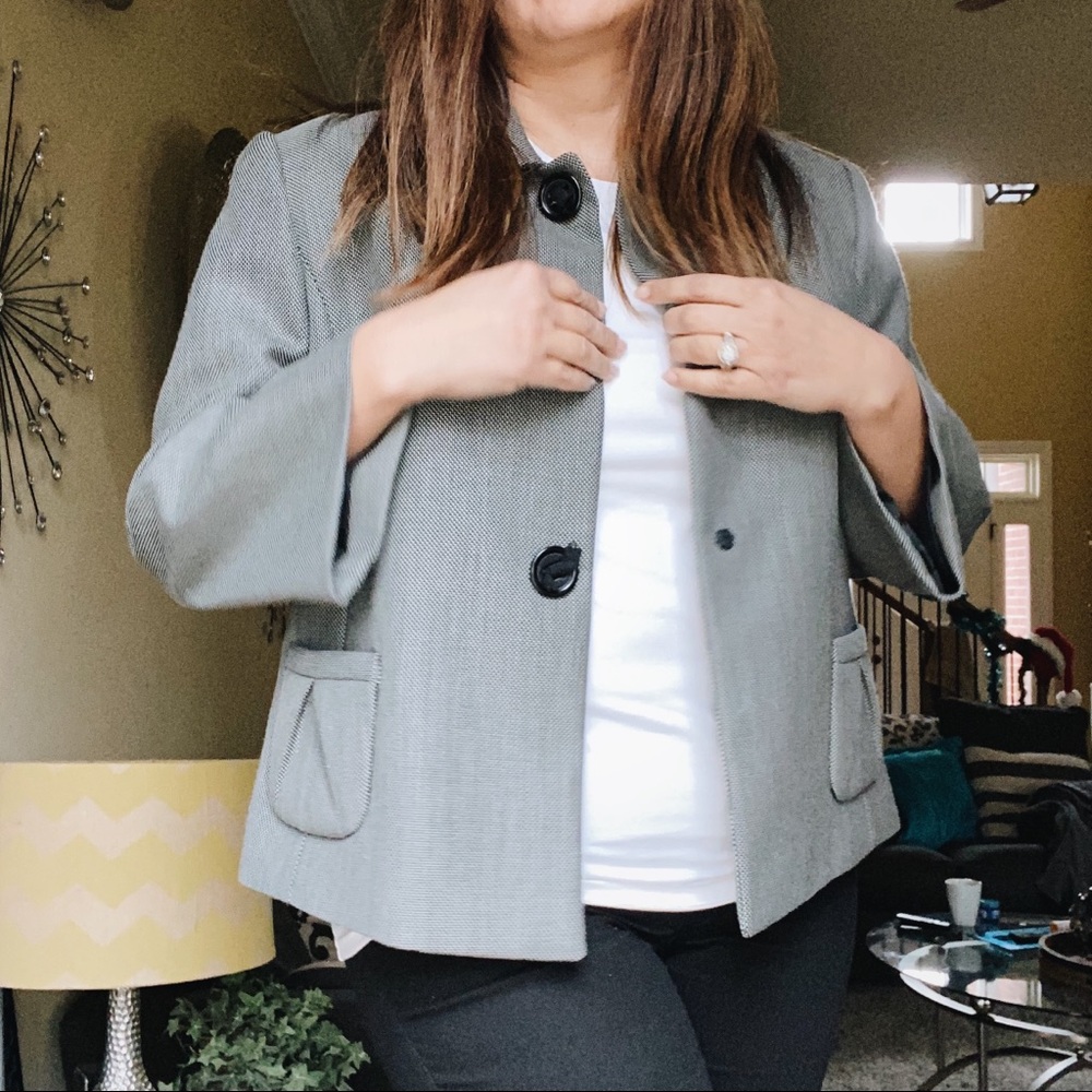 Tahari Arthur’s Levine Grey Jacket